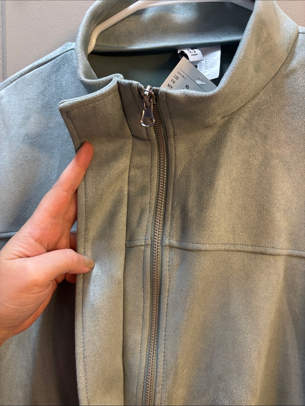 NWT H&M Suede Bomber Jacket - Women - Picture 11 of 12